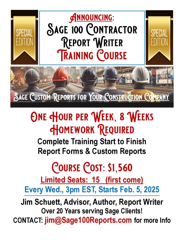 8-Week Report Writer Training Course