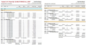 Cash Flow Report By Year-Period-Job (3 Samples)