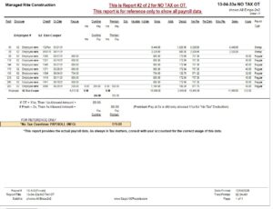 13-04-32 NO TAX on OVERTIME Tracking Report (Read Description)